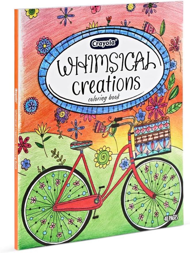 imageCrayola Whimsical Creations Coloring Book for Adults 40pgs Adult Coloring Pages 8x10 Perforated Gift for Teens ampamp Adults