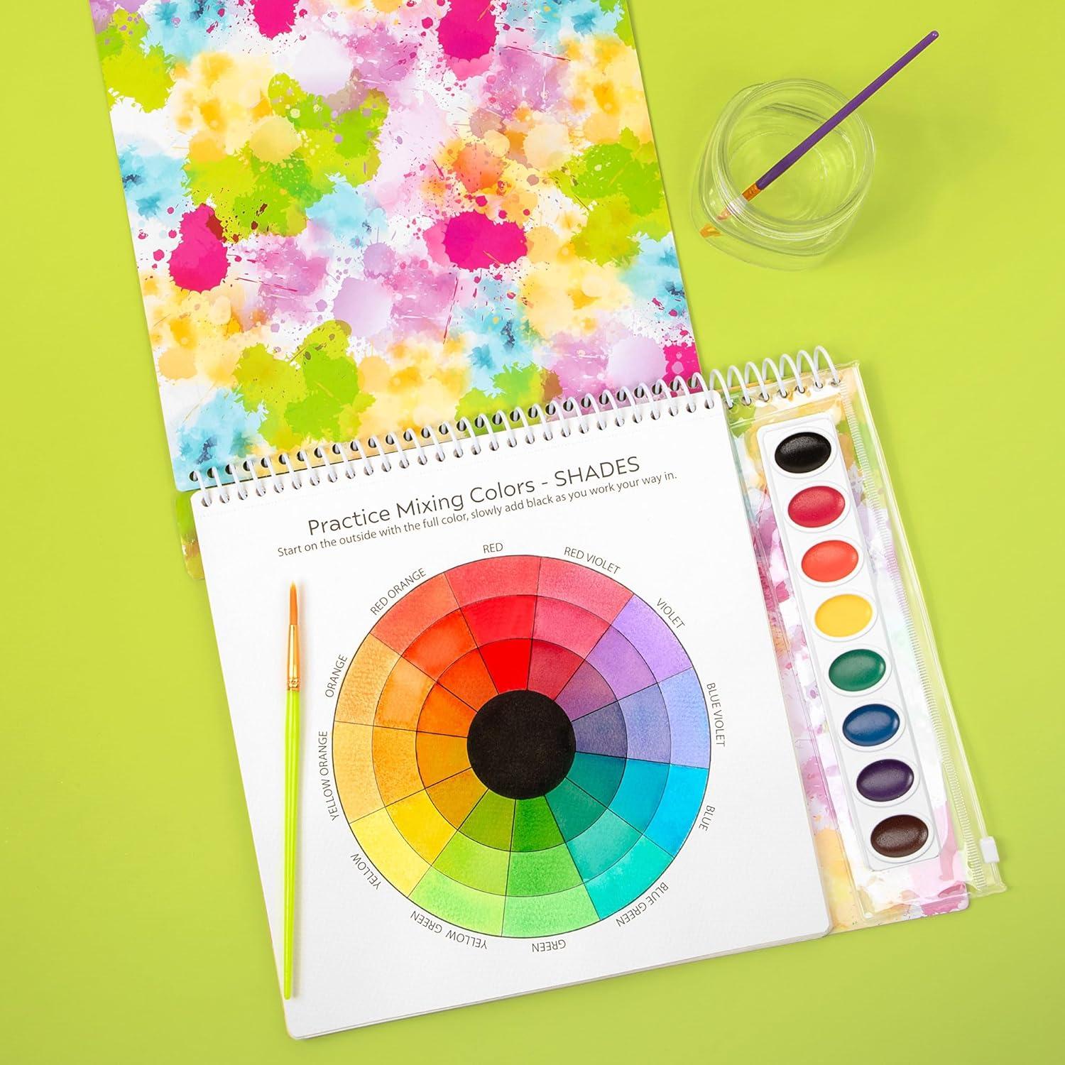 imageFashion Angels Crayola Creations Color Theory Watercolor Set Paint Set with Brushes ampamp Watercolor Sheets Ideal Arts ampamp Crafts Activity for Kids