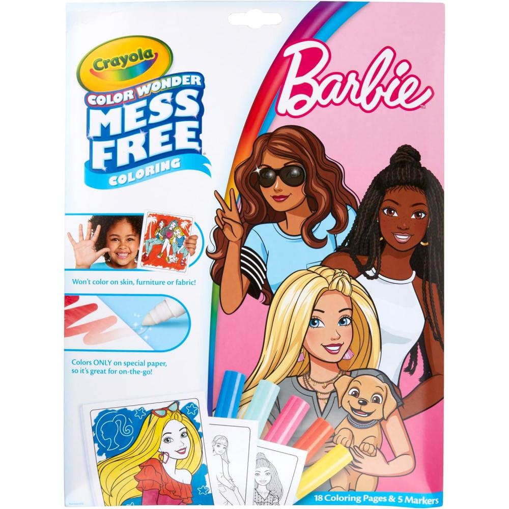 imageCrayola Frozen Color Wonder Coloring Set 18 Mess Free Frozen Coloring Pages for Toddlers Frozen Toys for Kids Toddler GiftsBarbie