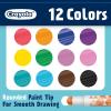 imageCrayola Acrylic Paint Doodle Sticks 12ct Acrylic Paint Marker Set for Kids Quick Dry MultiSurface Less Mess Kids Craft Supplies Ages 8