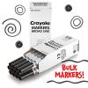 imageCrayola Broad Line Markers  Black 12ct Markers for Kids Bulk School Supplies for Teachers Nontoxic Marker Refill with Reusable BoxBlack