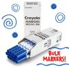 imageCrayola Broad Line Markers  Black 12ct Markers for Kids Bulk School Supplies for Teachers Nontoxic Marker Refill with Reusable BoxBlue