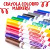 imageCrayola Broad Line Markers  Black 12ct Markers for Kids Bulk School Supplies for Teachers Nontoxic Marker Refill with Reusable BoxGreen