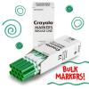 imageCrayola Broad Line Markers  Black 12ct Markers for Kids Bulk School Supplies for Teachers Nontoxic Marker Refill with Reusable BoxGreen