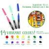 imageCrayola Brush ampamp Detail Dual Tip Marker Set 16 Markers 32 Colors Adult Coloring Markers Gifts for Teens ampamp AdultsBlending Markers