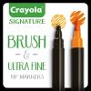 imageCrayola Brush ampamp Detail Dual Tip Marker Set 16 Markers 32 Colors Adult Coloring Markers Gifts for Teens ampamp AdultsBrush  Detail