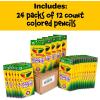 imageCrayola Bulk Colored Pencils for Kids 24pk Essential Back to School Supplies For Teachers Bulk Preschool ampamp Kindergarten Classroom Must Haves 12 ColorsStandard Packaging