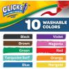 imageCrayola Clicks Retractable Tip Marker Set for Kids 10ct Markers For School Long Lasting Coloring Book Supplies No Dry Back to School Essentials 6Classics