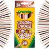 imageCrayola Colors of the World Markers  6 Pack 24ct Bulk Skin Tone Marker Set for Kids Art Marker Classroom Must Have Ages 31 Count Pack of 1