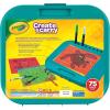 imageCrayola Create N Carry Art Set 75pcs 2in1 Lap Desk ampamp Carrying Case Art Kit for Kids Crafts Drawing ampamp Coloring Supplies Travel Gifts for KidsArt Set