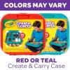 imageCrayola Create N Carry Art Set 75pcs 2in1 Lap Desk ampamp Carrying Case Art Kit for Kids Crafts Drawing ampamp Coloring Supplies Travel Gifts for KidsArt Set