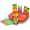 imageCrayola Create N Carry Art Set 75pcs 2in1 Lap Desk ampamp Carrying Case Art Kit for Kids Crafts Drawing ampamp Coloring Supplies Travel Gifts for KidsArt Set
