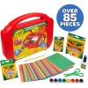 imageCrayola Create N Carry Art Set 75pcs 2in1 Lap Desk ampamp Carrying Case Art Kit for Kids Crafts Drawing ampamp Coloring Supplies Travel Gifts for KidsCase 85 Piece