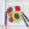 imageCrayola Floral Adult Coloring Book 40pgs Flower Adult Coloring Pages Stress Relief Activity Mindfulness Gift for Teens ampamp Adults 9Florals