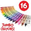 imageCrayola Jumbo Crayons Bulk 6 Sets of 16 Large Crayons for Toddlers ampamp Kids School Supplies Gifts Amazon Exclusive16 Count Pack of 6