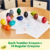 imageCrayola Large Egg Crayons 12ct Jumbo Washable Crayons for Toddlers Preschool Art Supplies for Toddlers Classroom Must Have Ages 1