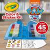 imageCrayola PAW Patrol Art Kit for Kids 45pcs PAW Patrol Coloring Book Pages PAW Patrol Stickers for Kids PAW Patrol Toy Holiday Gift red white black