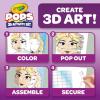 imageCrayola POPS 3D Frozen Activity Set Kids Coloring Set ampamp Craft Kit Includes Stickers ampamp Markers Frozen Gift for Girls ampamp Boys 5
