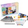 imageCrayola Pastel Colors Art Kit 50pcs Kids Art Set with Pastel Markers ampamp Pencils Gift for Kids 8