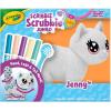 imageCrayola Scribble Scrubbie Jumbo Pet  Wilbur 6in Customizable Dog Toy for Kids Washable Animal Art Kit Animal Gifts for Girls ampamp BoysCat
