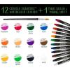 imageCrayola Signature Premium Watercolor Crayon Sticks ampamp Paintbrush 12 Count Gift1 Count Pack of 1