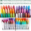 imageCrayola Silly Scents Twistables Scented Crayons ampamp Colored Pencils School Supplies 72 Count Amazon Exclusive