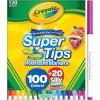 imageCrayola Super Tips ampamp Silly Scents Washable Marker Set 120ct Bulk Colored Markers for Coloring Books Fine Tip Conical WaterBased Ink Ideal for Kids Art Projects Gifts