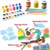 imageCrayola Washable Kids Paint Set 50pcs Includes Watercolor ampamp Washable Paints Painting Paper Paint Sponge Kids Paint Brushes