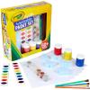 imageCrayola Washable Kids Paint Set 50pcs Includes Watercolor ampamp Washable Paints Painting Paper Paint Sponge Kids Paint Brushes