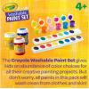imageCrayola Washable Kids Paint Set 50pcs Includes Watercolor ampamp Washable Paints Painting Paper Paint Sponge Kids Paint Brushes
