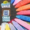 imageCrayola Washable Outdoor Sidewalk Chalk Collection 130ct Bulk AntiRoll Chalk Sticks for Kids Classroom Recess Toys Outdoor Toys ampamp Activities for Kids130 count