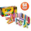 imageCrayola Washable Outdoor Sidewalk Chalk Collection 130ct Bulk AntiRoll Chalk Sticks for Kids Classroom Recess Toys Outdoor Toys ampamp Activities for KidsUltimate Collection 64ct