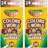 imageCrayola Colors of the World Markers 24 Count24 Count Pack of 2