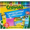 imageCrayola Crayon Box 64 Count With Limited Edition Colors ampamp Plastic Case Arts ampamp Crafts Coloring Supplies for Kids Back to School Essentials Ages 3Limited Edition