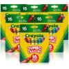 imageCrayola Jumbo Crayons Bulk 6 Sets of 16 Large Crayons for Toddlers ampamp Kids School Supplies Gifts Amazon Exclusive16 Count Pack of 6
