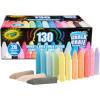 imageCrayola Washable Outdoor Sidewalk Chalk Collection 130ct Bulk AntiRoll Chalk Sticks for Kids Classroom Recess Toys Outdoor Toys ampamp Activities for Kids130 count