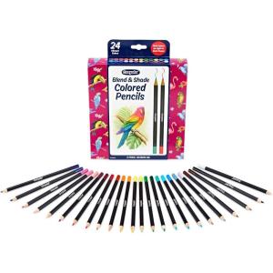 imageCrayola Blend ampamp Shade Colored Pencils Set 24ct Colored Pencils for Adult Coloring Art Supplies for Sketching ampamp Drawing Gifts for Teens