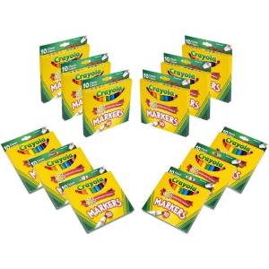 imageCrayola Broad Line Markers 12pk Bulk School Coloring Markers for Kids Teacher Classroom Must Haves Back to School Essential Supplies for Preschool ampamp Kindergarten10 Count Pack of 12