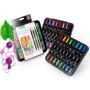 imageCrayola Brush ampamp Detail Dual Tip Marker Set 16 Markers 32 Colors Adult Coloring Markers Gifts for Teens ampamp AdultsSketch  Detail