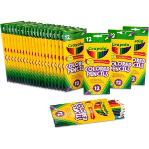 imageCrayola Bulk Colored Pencils for Kids 24pk Essential Back to School Supplies For Teachers Bulk Preschool ampamp Kindergarten Classroom Must Haves 12 ColorsStandard Packaging