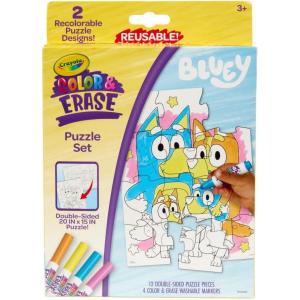 imageCrayola Color Wonder Bluey Activity Kit Mess Free Coloring for Toddlers Art Set for Kids Toddler Plane Essential Bluey Toys Gifts for Kids 3Bluey Color  Erase Puzzle