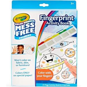 imageCrayola Color Wonder Mess Free Fingerprint Ink Painting Activity Set Finger Painting Alternative Toddler Coloring Travel Activity Gift for Toddlers