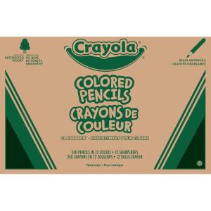 imageCrayola Colored Pencils Classpack 240ct Must Have Classroom Supplies for Teachers Bulk Colored Pencils for School 12 Colors Back to School Essentials