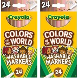 imageCrayola Colors of the World Markers 24 Count24 Count Pack of 2