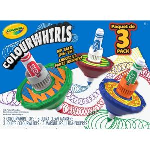 imageCrayola Colourwhirls 3ct Gyro Spin Art Toy Battling Spinning Top for Kids Recess Toys First Grade Classroom Arts ampamp Crafts for Kids Back to School GiftMultpack