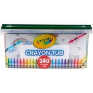 imageCrayola Crayon Tub 240ct Bulk Crayon Set for Toddlers Kindergarten Classroom Must Haves for Teachers Back to School Art Supplies 3 Amazon Exclusive