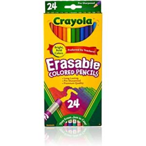 imageCrayola Erasable Colored Pencils 24ct Assorted Kids Colored Pencils for Coloring Books Back to School Essentials Coloring Supplies for Classrooms 6