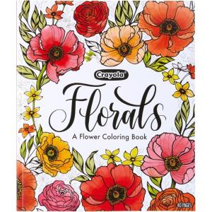 imageCrayola Floral Adult Coloring Book 40pgs Flower Adult Coloring Pages Stress Relief Activity Mindfulness Gift for Teens ampamp Adults 9Florals