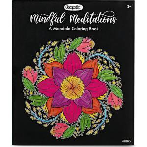 imageCrayola Floral Adult Coloring Book 40pgs Flower Adult Coloring Pages Stress Relief Activity Mindfulness Gift for Teens ampamp Adults 9Mandala