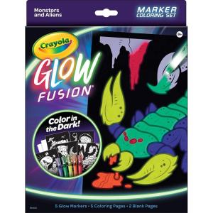 imageCrayola Glow Fusion Glow in The Dark Coloring Set with Markers Alien ampamp Monster Coloring Pages Gift for KidsAlien  Monsters
